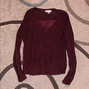 Maroon sparkle sweater!